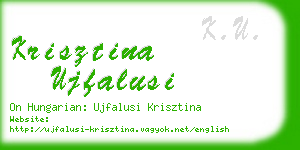 krisztina ujfalusi business card